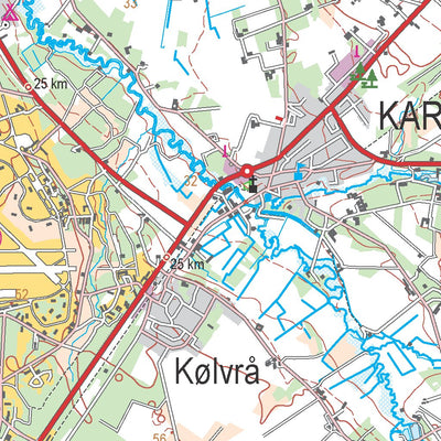 Kortforsyningen Holstebro (1:100,000 scale) digital map