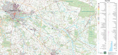 Kortforsyningen Holstebro (1:50,000 scale) digital map