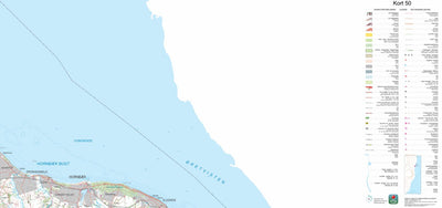 Kortforsyningen Hornbæk (1:50,000 scale) digital map