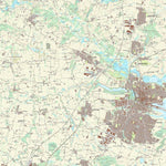 Kortforsyningen Horsens (1:25,000 scale) digital map