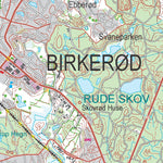 Kortforsyningen Hørsholm (1:50,000 scale) digital map