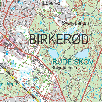 Kortforsyningen Hørsholm (1:50,000 scale) digital map
