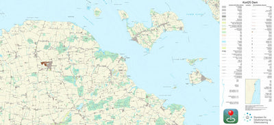 Kortforsyningen Horslunde (1:25,000 scale) digital map