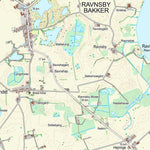 Kortforsyningen Horslunde (1:25,000 scale) digital map