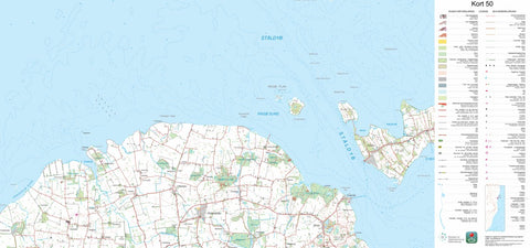 Kortforsyningen Horslunde (1:50,000 scale) digital map