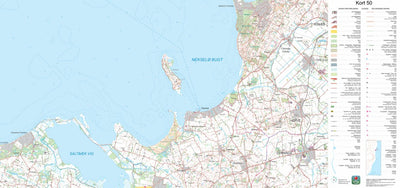 Kortforsyningen Hørve (1:50,000 scale) digital map
