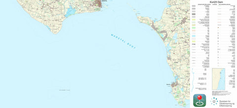 Kortforsyningen Humble (1:25,000 scale) digital map