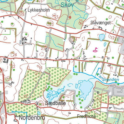 Kortforsyningen Humble (1:50,000 scale) digital map