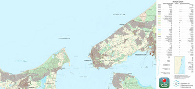 Kortforsyningen Hundested 1 (1:25,000 scale) digital map
