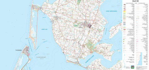 Kortforsyningen Hurup Thy (1:50,000 scale) digital map