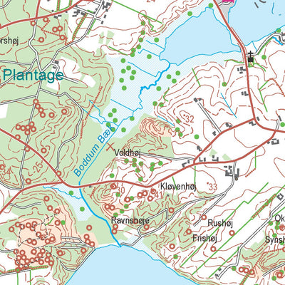 Kortforsyningen Hurup Thy (1:50,000 scale) digital map