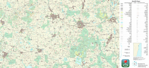 Kortforsyningen Hvalsø (1:25,000 scale) digital map