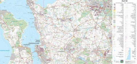 Kortforsyningen Jægerspris (1:50,000 scale) digital map
