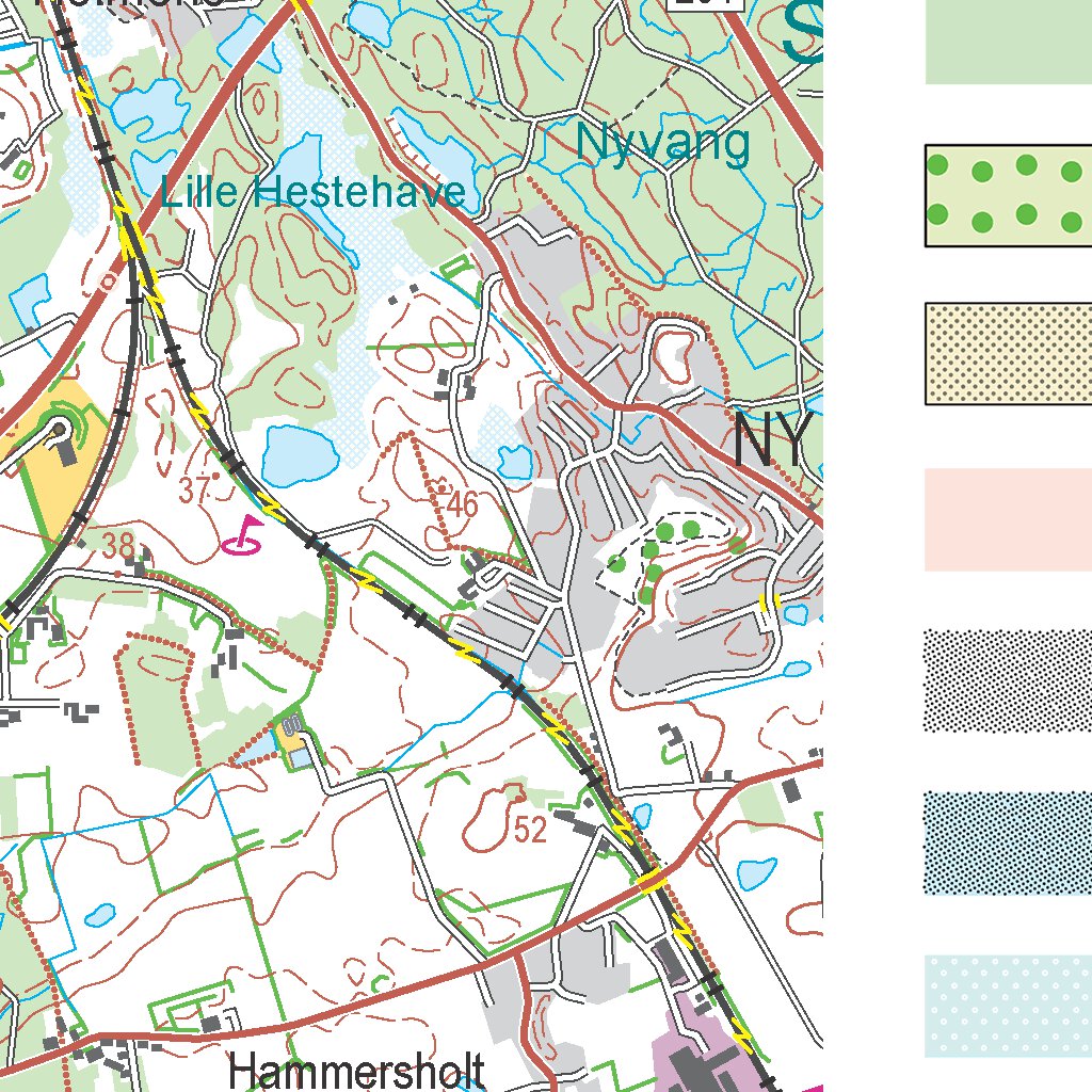 Jægerspris (1:50,000 scale) Map by Kortforsyningen | Avenza Maps