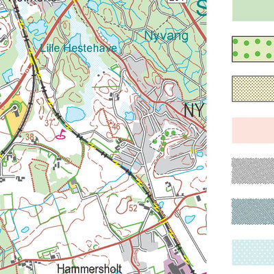 Kortforsyningen Jægerspris (1:50,000 scale) digital map