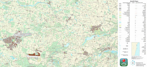 Kortforsyningen Jelling (1:25,000 scale) digital map