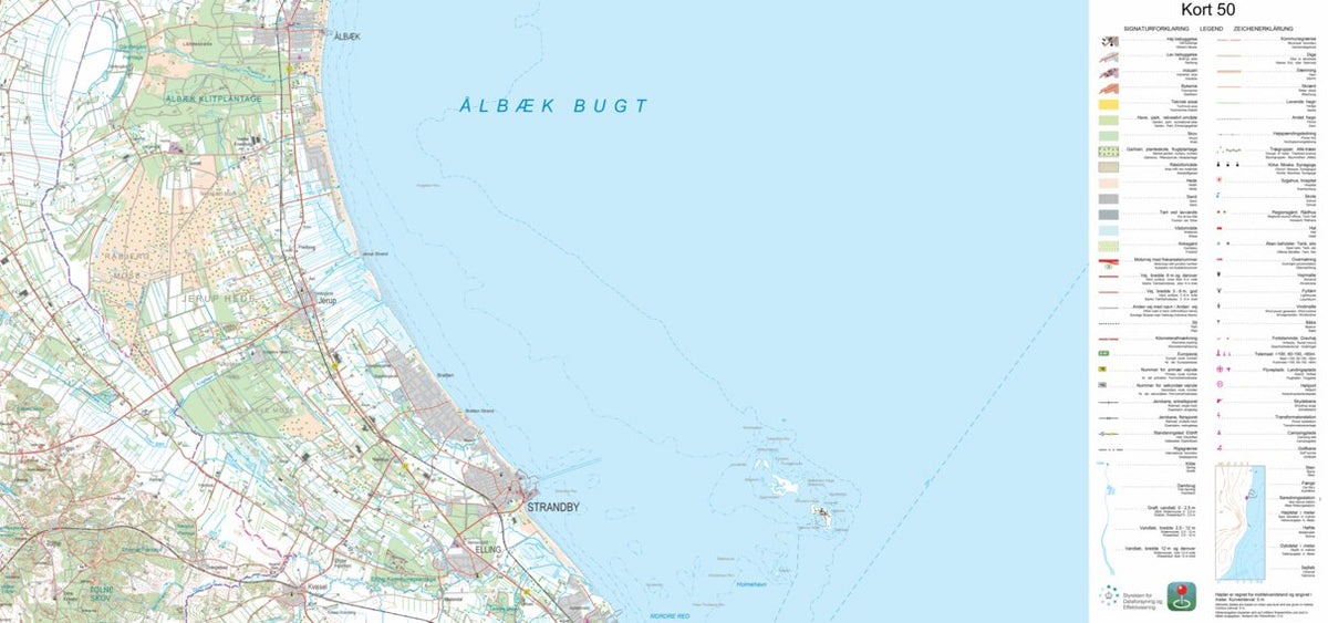 Jerup (1:50,000 scale) Map by Kortforsyningen | Avenza Maps