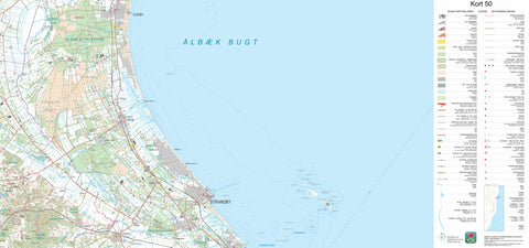 Kortforsyningen Jerup (1:50,000 scale) digital map