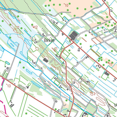 Kortforsyningen Jerup (1:50,000 scale) digital map