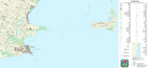 Kortforsyningen Juelsminde (1:25,000 scale) digital map