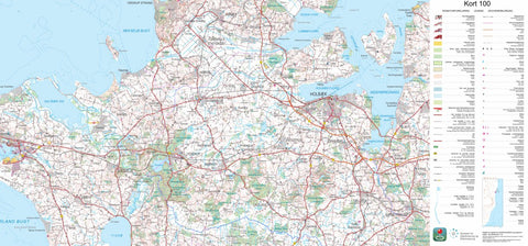 Kortforsyningen Kalundborg (1:100,000 scale) digital map