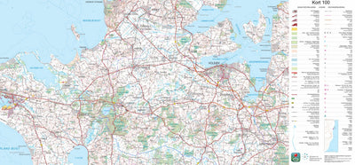 Kortforsyningen Kalundborg (1:100,000 scale) digital map