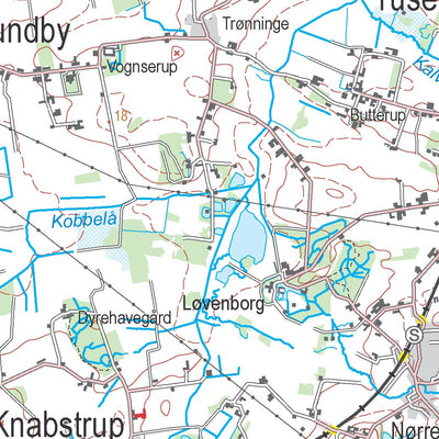 Kortforsyningen Kalundborg (1:100,000 scale) digital map