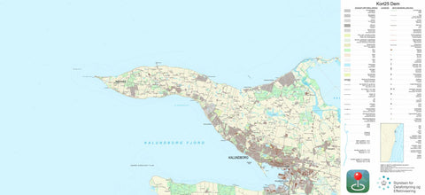 Kortforsyningen Kalundborg (1:25,000 scale) digital map