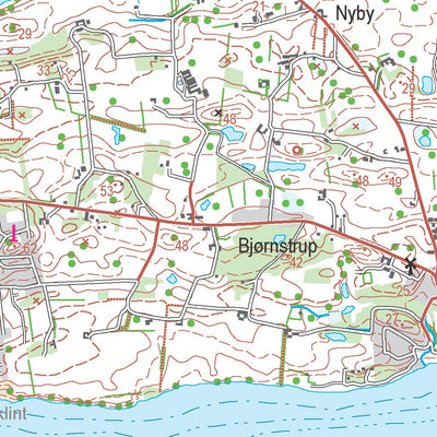 Kortforsyningen Kalundborg 2 (1:50,000 scale) digital map