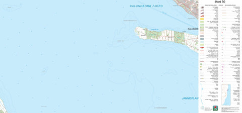 Kortforsyningen Kalundborg 3 (1:50,000 scale) digital map