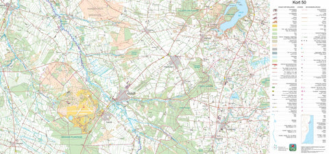 Kortforsyningen Karup J (1:50,000 scale) digital map