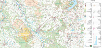 Kortforsyningen Karup J (1:50,000 scale) digital map