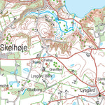 Kortforsyningen Karup J (1:50,000 scale) digital map