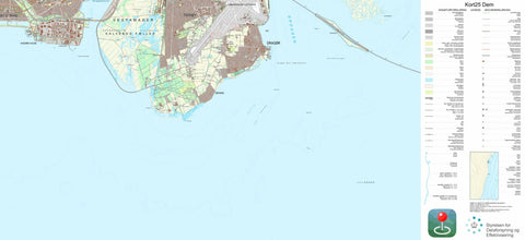 Kortforsyningen Kastrup (1:25,000 scale) digital map