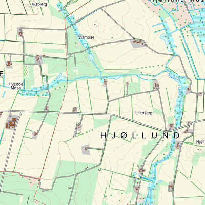Kortforsyningen Kibæk (1:25,000 scale) digital map