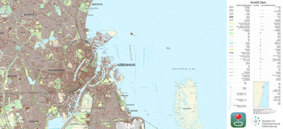 Kortforsyningen København S (1:25,000 scale) digital map