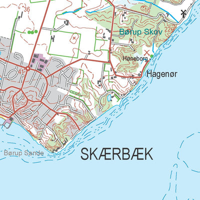 Kortforsyningen Kolding (1:50,000 scale) digital map