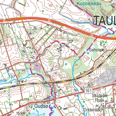 Kortforsyningen Kolding (1:50,000 scale) digital map