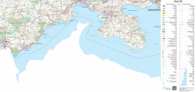 Kortforsyningen Kruså (1:50,000 scale) digital map