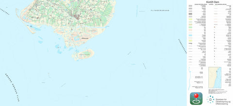 Kortforsyningen Læsø 1 (1:25,000 scale) digital map