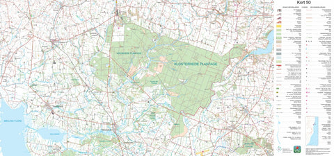 Kortforsyningen Lemvig (1:50,000 scale) digital map