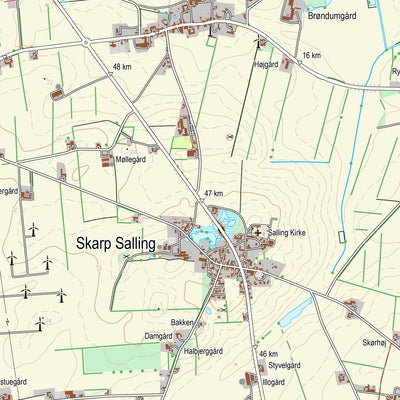 Kortforsyningen Løgstør (1:25,000 scale) digital map