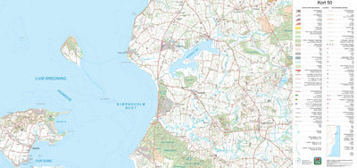 Kortforsyningen Løgstør (1:50,000 scale) digital map