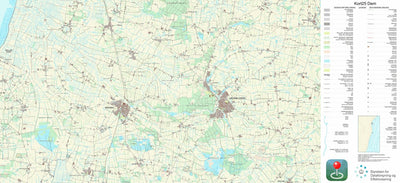 Kortforsyningen Løgumkloster (1:25,000 scale) digital map