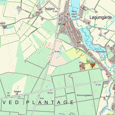 Kortforsyningen Løgumkloster (1:25,000 scale) digital map