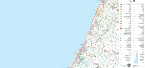Kortforsyningen Løkken (1:50,000 scale) digital map