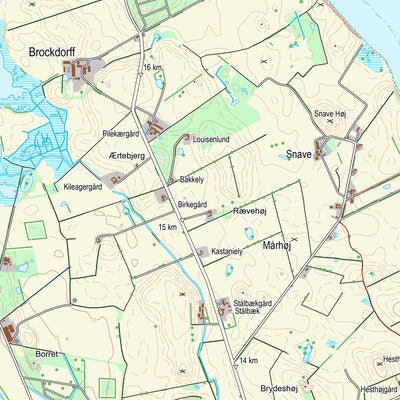 Kortforsyningen Martofte (1:25,000 scale) digital map