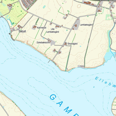 Kortforsyningen Middelfart (1:25,000 scale) digital map