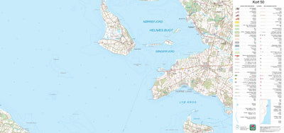 Kortforsyningen Millinge (1:50,000 scale) digital map