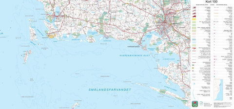 Kortforsyningen Næstved (1:100,000 scale) digital map